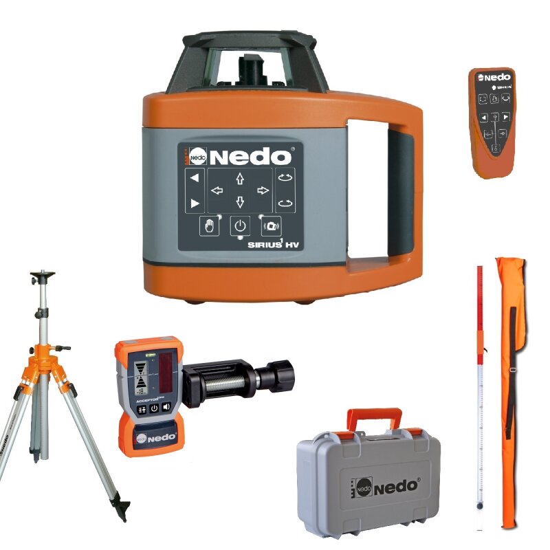 Rotationslaser Set Nedo Rotationslaser Set 2,76 m SIRIUS 1 HV, LK 2, 941,85